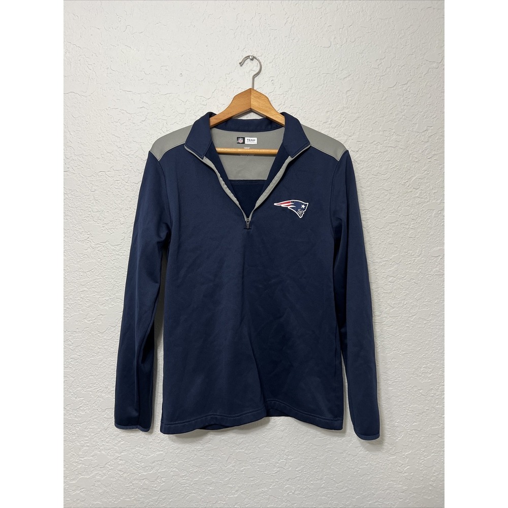 NFL Team Apparel New England Patriots Half Zip Jacket Pullover Top Men's Medium